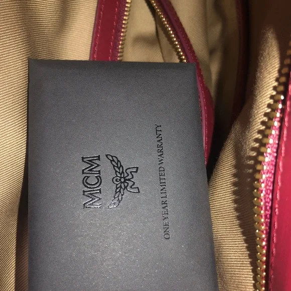 MCM Klara Champagne Gold Visetos Medium Hobo Crossbody Bag Bags